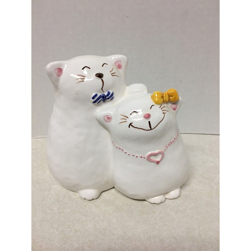 Vintage Fine Ceramic Hand Painted Russ Berrie & Co. Bitsy & Beau Coin Bank